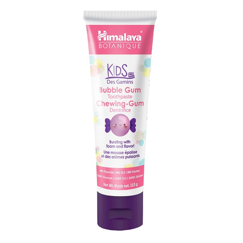 Himalaya Botanique Kids Toothpaste with Xylitol, Bubble Gum Flavor -