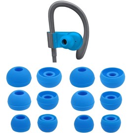 Blue Replacement Earbud Tips for Beats Powerbeats3 Wireless Stereo Headphones - Small, Medium, Large