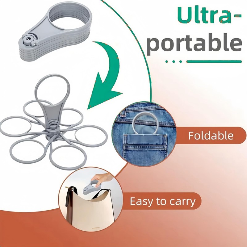 6 Cups Portable & Foldable Cup Carrier Holder with Handle,Super