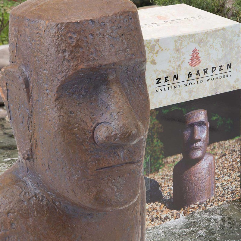 VFM - Easter Island Bronze Bust Head 12" Zen Garden