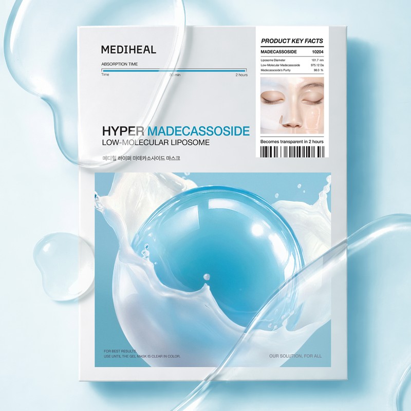 Mediheal Hyper Gel Mask Madecassoside, 1 sheet, 10 count