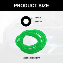 Lyxheth Tubing Carburetor Fuel Vent Line, Motorcycle Fuel Line, Flexible Anticorrosion Gas Line Petrol Hose Line, Universal Petrol Pipe Replacement Car Accessories for Motorcycle Dirt Bike (Green)