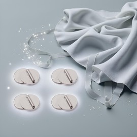 4Pcs Silver Mini Magnetic Brooch Pin Converter,Harm Free Clothing Magnet Buckle Magnet Metal Lapel Pin,Pin Holder Almost Invisible Metal Backs for Shawls Thin Fabric,Safety Pins and Pincushions