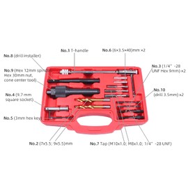 Alltooetools 16pcs Glow Plug Removal Remover Tool Kit 8mm 10mm