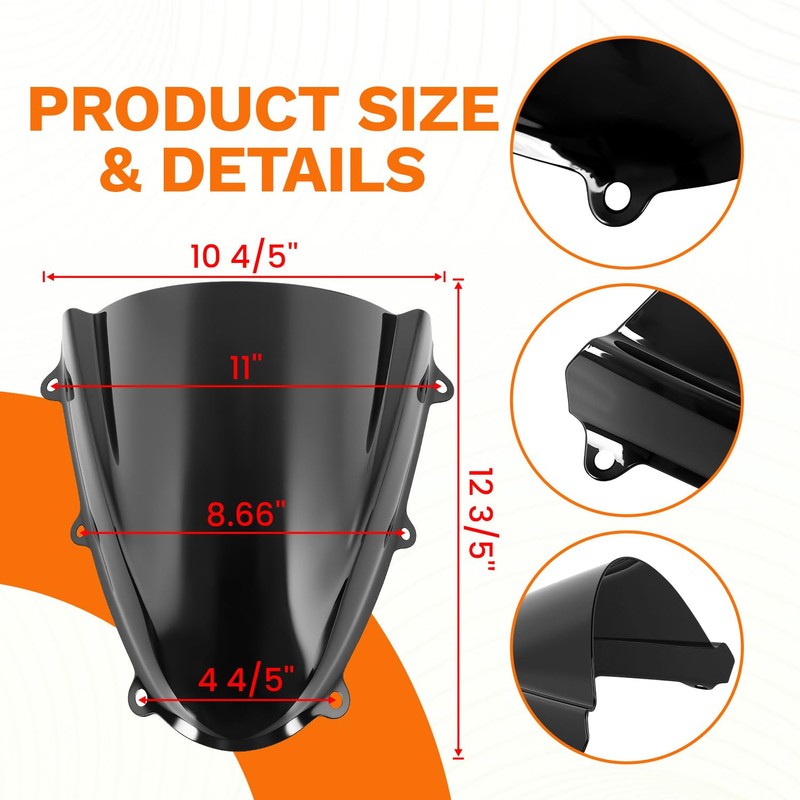 PIKPOP Windshield for 2011-2024 2025 GSXR600, GSXR750, K11, Motorcycle Front