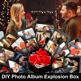 Srup Explosion Box, Photo Box Gift, Gift Box, DIY Explosion Box, DIY Photo Album Explosion Box, Photo Box Gift Box for Birthday, DIY Gift, Scrapbook and Photo Album Gift Box