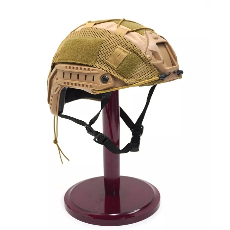Tactical Airsoft Fast Helmet With Cover, Tan/Coyote, Ops Core Style,