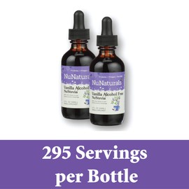 NuNaturals NuStevia, Stevia Natural Liquid Sweetener, 2-Pack, 2 Ounce Vanilla-Alcohol Free