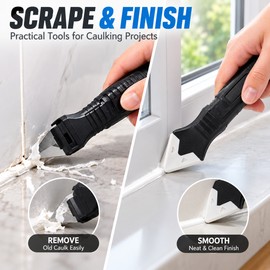 9-in-1 Caulking Tool Kit for Sealant Finishing – Multi-Shape Scrapers and Remover Tool for Home Improvement