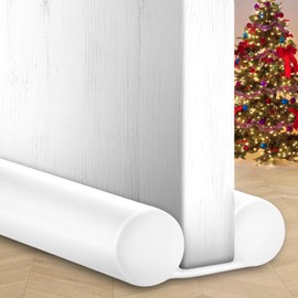 MAXTID White Door Draft Stopper Adjustable 32, 34, 36, up to 38 Inches Double Sided Draft Blocker Sound Proof Door Noise
