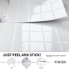 DEWOO Square White Peel and Stick Backsplash Tiles Self Adhesive