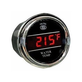 Water Temperature Gauge for Kenworth 2005 or previous - Bezel: Black - LED Color: Blue