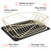 Kitchen Details Geode Deluxe Dish Drying Rack with Drain Board