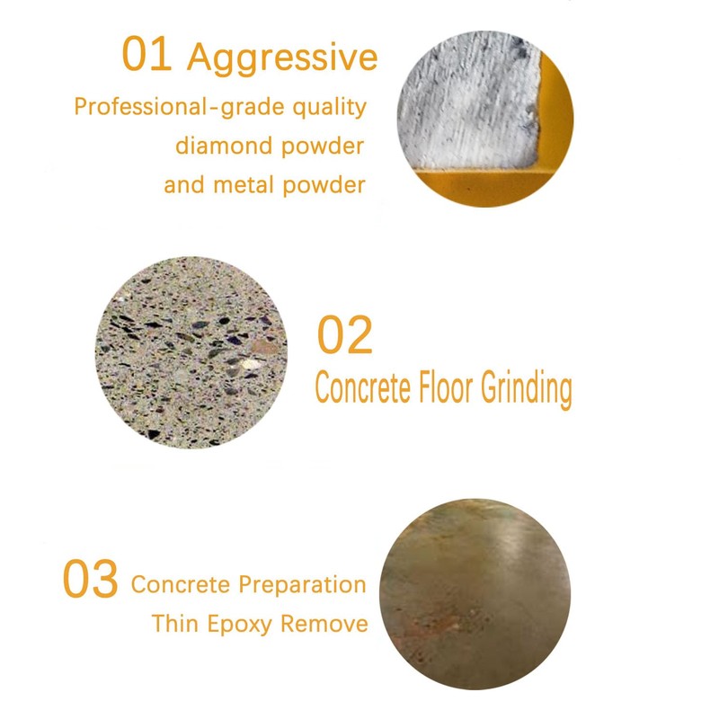 Redi-Lock Concrete Floor Preparation Disc, Diamond Metal Grinding Shoes, Double