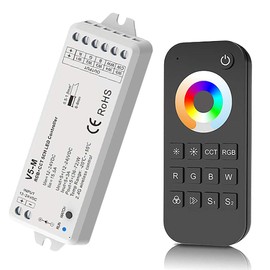 DC12-24V RGB+CCT V5-M+RT5 RF Wireless Remote Control LED Controller Kit (5in1 RF Remote kit)
