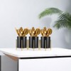SIEBOLD Black Ceramic Utensil Holder with Metal Frame - Chic