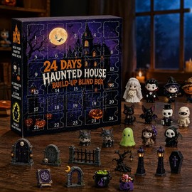 Calendario de Adviento Halloween Casa Encantada con 24 Mini Figuras de PVC