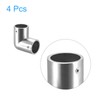 uxcell 4Pcs Rail Elbow Fitting 90 Degree 2-Way Zinc Alloy