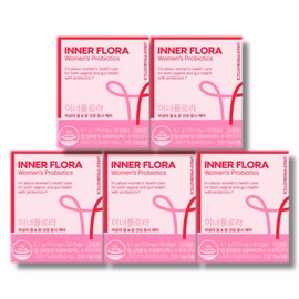 Inner Flora New Origin Innerflora Probiotics Women's Vaginal Lactobacillus 30 Capsules (5) / 뉴오리진 이너플로라 프로바이오틱스 여성 질유산균 30캡슐 5개