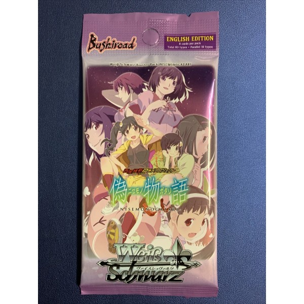 1x New sealed Weiss Schwarz English Nisemonogatari Booster Pack WeiB