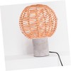 CAXUSD Floor Lamp Rattan Shade Plastic Wicker Ceiling Light Retro