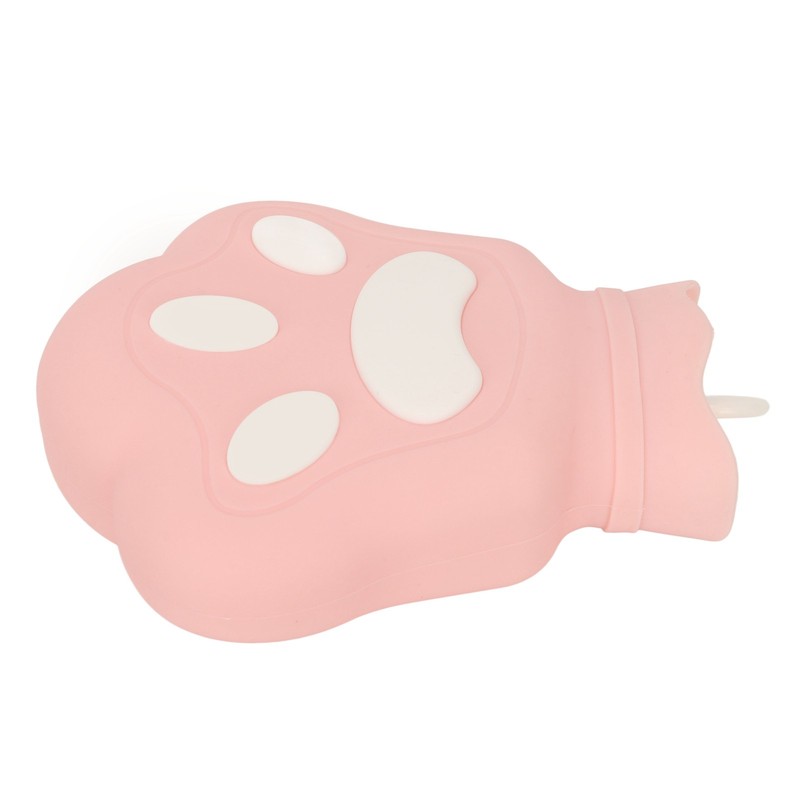 Hot Water Bag Silicone Hot Compress Portable Cartoon Bear Paw