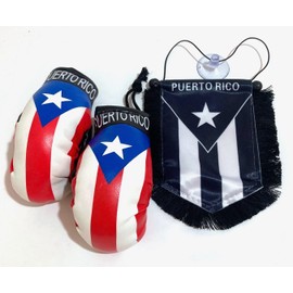 Black Puerto Rico Boxing Glove Rican flags Boricua Decoration decor accessories PR flag