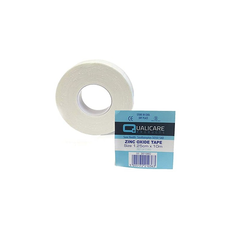 Qualicare Zinc Oxide Tape - 1.25cm x 10m