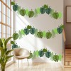 YunBey Pack of 4 Green Felt Leaf Garland for Children's