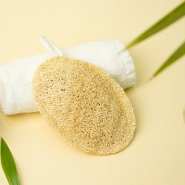 RAVENSAN Natural Loofah Body Scrubber for Bathing - Organic Exfoliating Bath Scrubber for Women & Men - Soft Lufa Bath Sponge for Body Wash - Shower