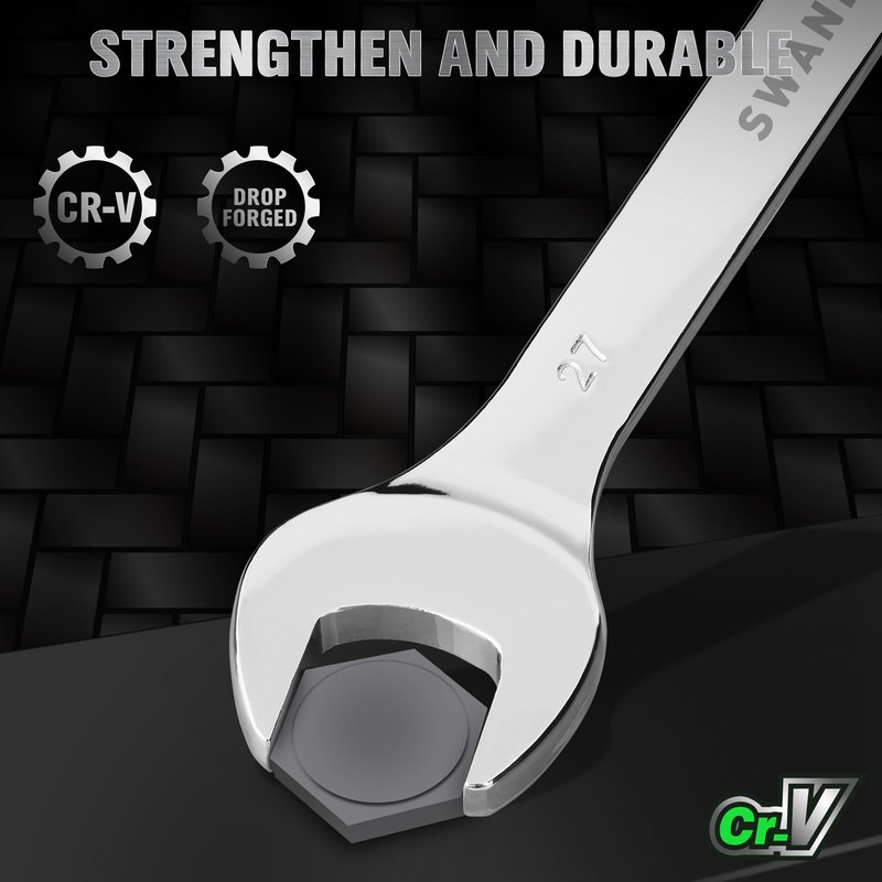 6-Piece All-Purpose Combination Wrench Set, Metric & Standard 23mm, 24mm,