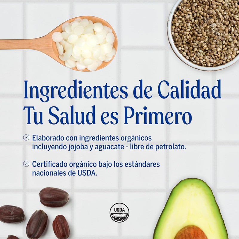 Dr. Bronner's Bálsamo labial orgánico nutritivo y protector, fórmula natural