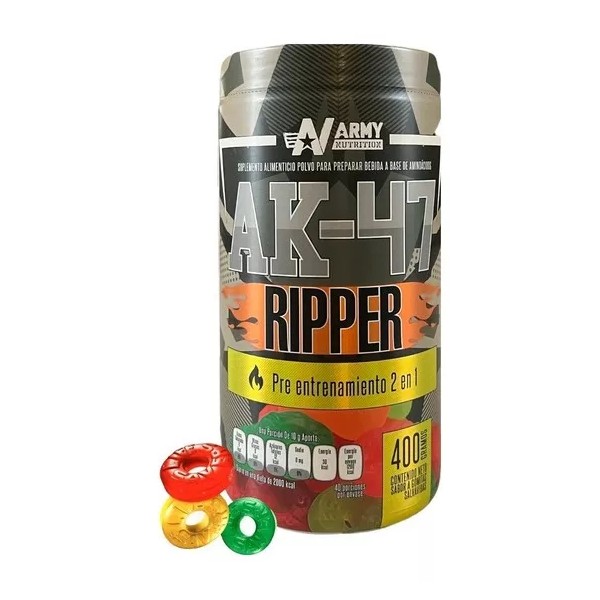 +Mu Pre Entreno Ak 47 Ripper Army Nutrition 2 En 1, 40 Serv Sfn