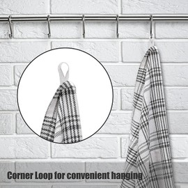 LinenWeave Pack of 5 Tea Towels - 100% Cotton Tea Towels, 45 x 70 cm, Super Absorbent Kitchen Towels, Machine Washable Tea Towels, Kitchen Towels (Checker 5)