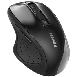 Buffalo BSMBB305BK 5 Button Bluetooth 5.0 Blue LED Mouse, Black with Back/Forward Buttons, Power Saving