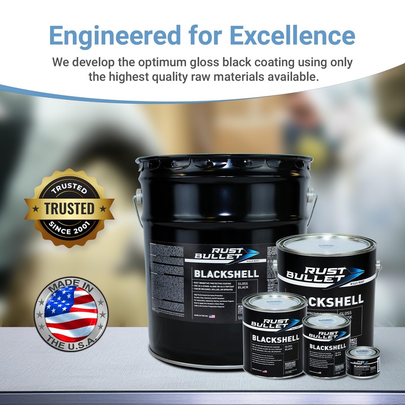RUST BULLET BlackShell - Gloss Black - 4 Oz -