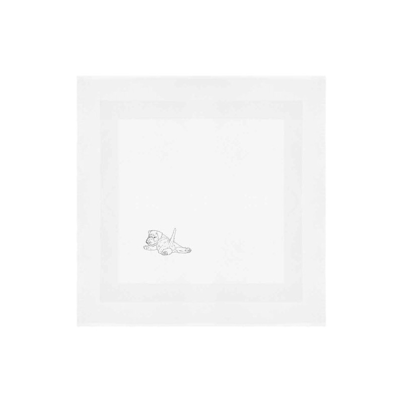 'Schnauzer Puppy Relaxing' Cotton Napkin/Dinner Cloth (NK00040071)