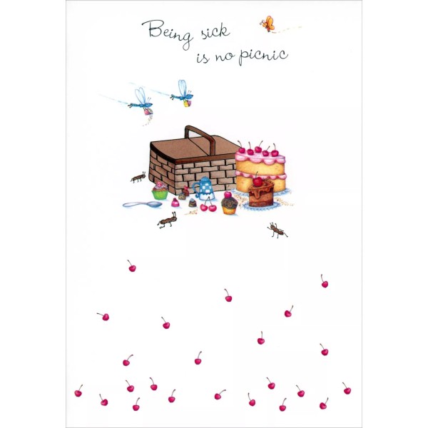 Image Craft Cute & Funny GET WELL SOON Card, Picnic