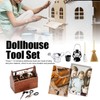 Peiyee Miniature Tool Box with Tools, Miniature Gnome Accessories, Dollhouse