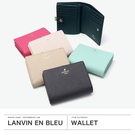 Lanvin on Blue Bifold Wallet with Clasp Luxembourg, old rose