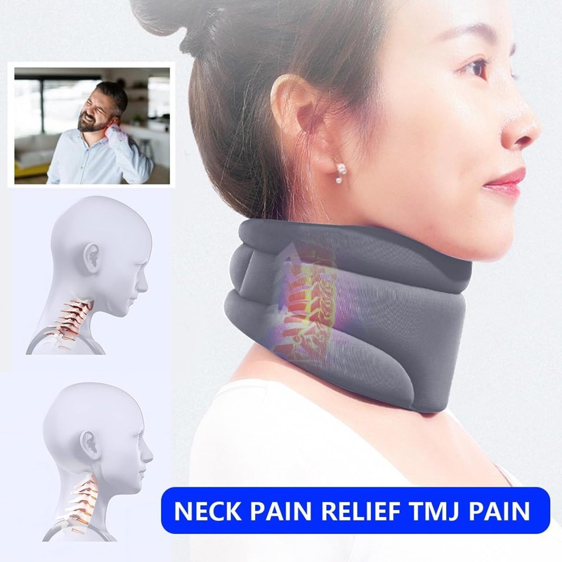 Neck Support, Lightweight and Soft Adjustable Cervical Collar, Prevention of