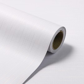 Grasscloth Peel and Stick Wallpaper White Gold Wallpaper15.7"x 118"Linen Textured Contact Paper Vintage Self-Adhesive Vinyl Waterproof Removable Wallpaper for Bedroom Living Room Kitchen Cabinets