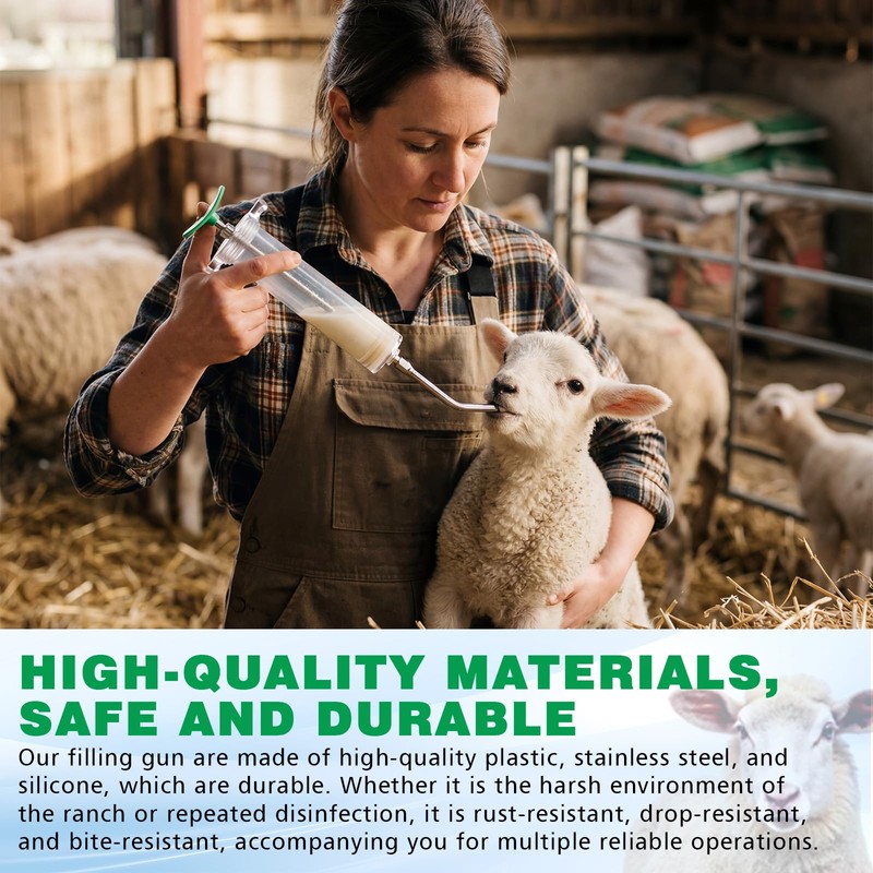 Threlaco 100ml 2 Pcs Drench Gun for Goats, Sheep &