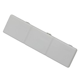 GARDINIA End Piece For 3-Track Curtain Rods, 2-Pack, Atlanta Series, Plastic, White