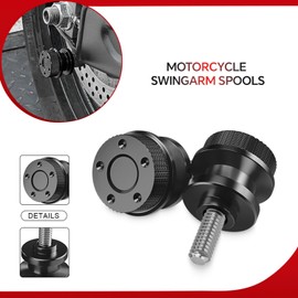 8MM Swingarm Spools Sliders Stand Universal M8 CNC Swing Arm Spools Fit For VulcanS 650 Ninja650 Z900 ZX6R S1000RR S1000R CBR300R CBR600RR CBR1000RR GSXR600 GSXR750 GSXR1000 and Other 8MM Models