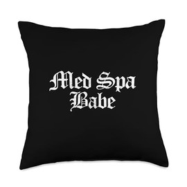 Vintage Med Spa Babe Medical Spa Aesthetic Nurse Injector Throw Pillow