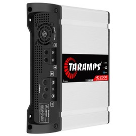 Taramps HD 2000 4 Ohms 1 Channel 2000 Watts RMS MAX Full Range Car Audio, Monoblock, LED Monitor Indicator, Class D Amplifier, Crossover, White 2k amp