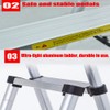 Multi-Purpose Folding Ladder 2M/2.3M, Folding Step Ladder Aluminum Ladder Multi-Position