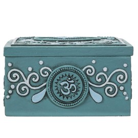 Pacific Giftware Mandala and Ohm Symbol Sculptural Jewelry Trinket Keepsake Tarot Box