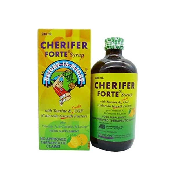 CHERIFER Forte Syrup with Taurine & Double Chlorella Growth Factor 240ml
